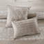 Ensemble d'édredon très grand en chenille taupe 7 pièces Ava-1923947182