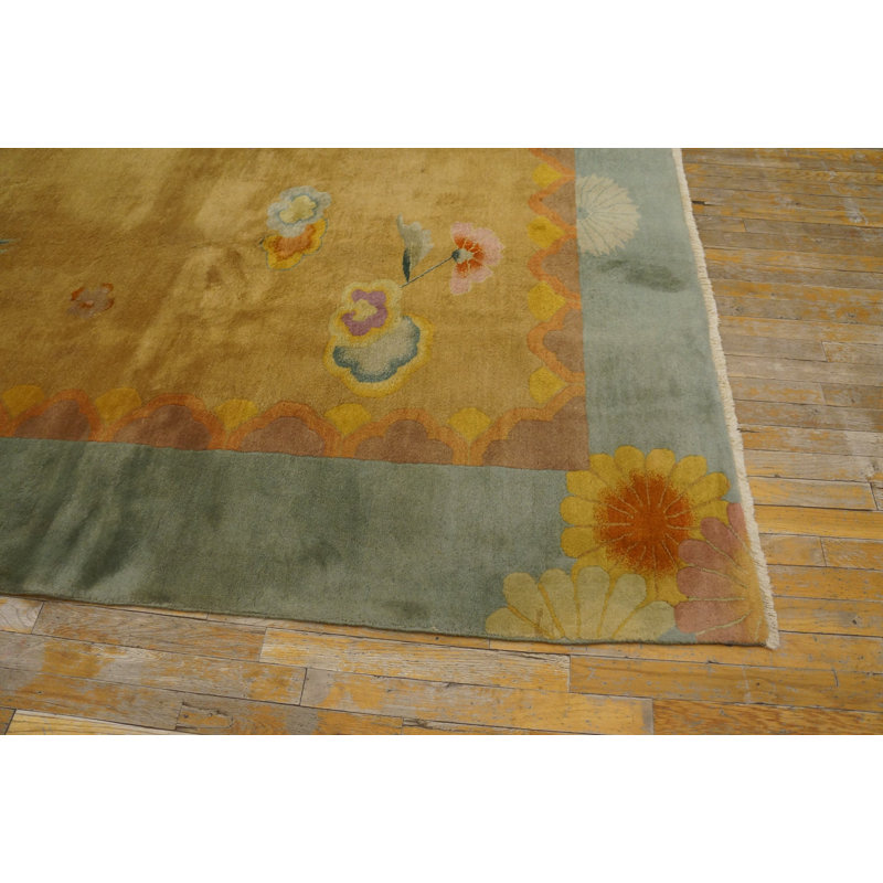 Tapis art déco chinois doux et apaisant