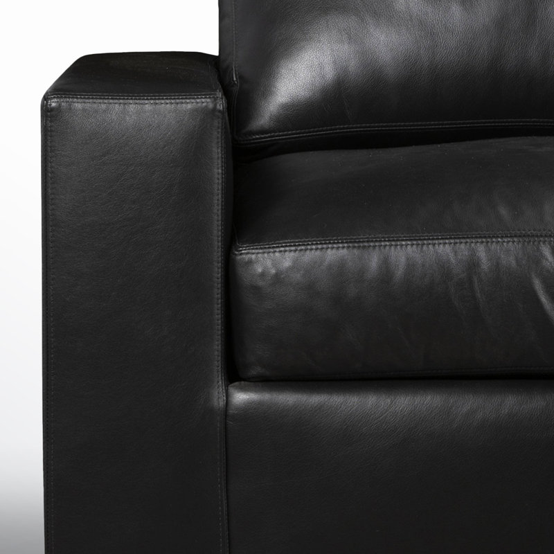 Jonie Genuine Leather Swivel Chair, Revelation Midnight Genuine Leather