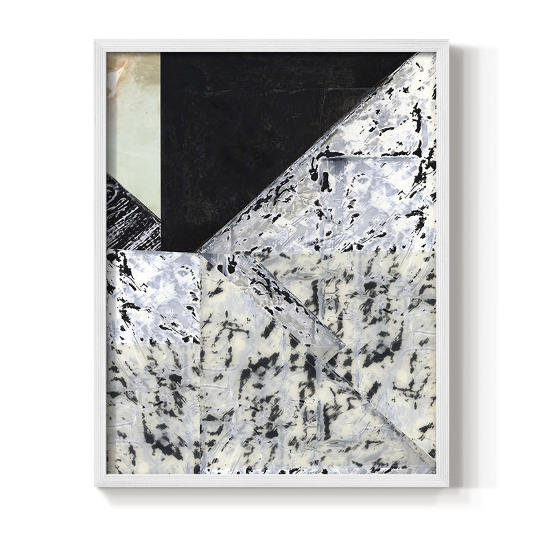Tiles & Texture Abstract Angles II Framed Print - Solid Wood, White Single Picture Framed, 10" H x 8" W