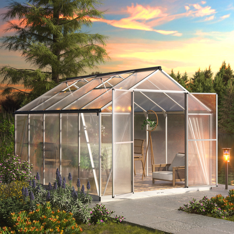 97.2' W x 118.9'' D Heavy-Duty Polycarbonate Greenhouse