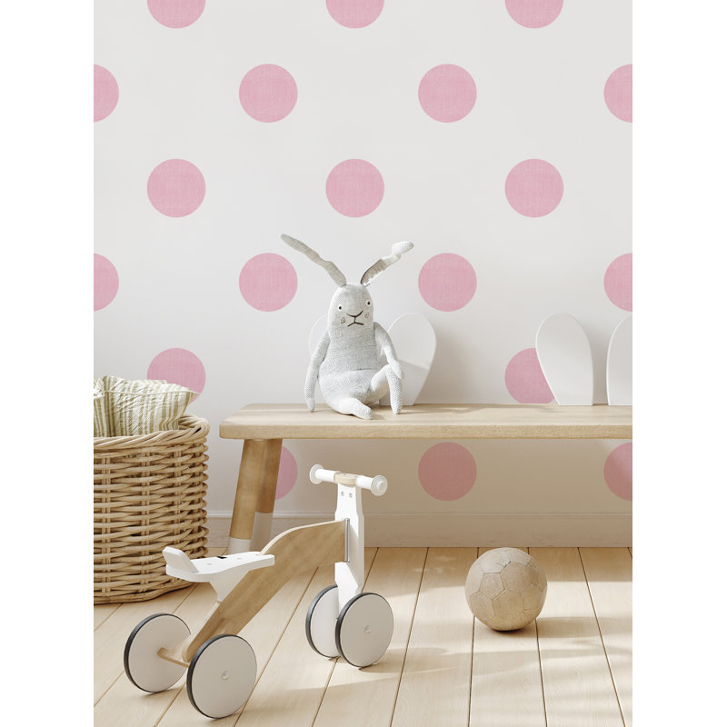 Adhésif décoratif pois texturés, Rose bonbon
