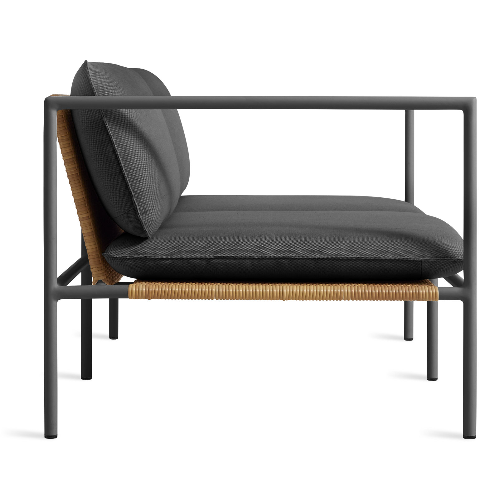 Dog Days 62" Sunbrella® Patio Loveseat, Sunbrella Coal, Charcoal