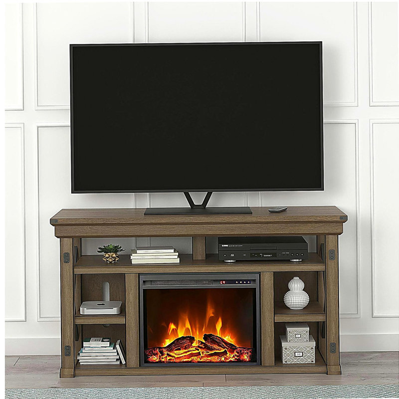 Meuble télé avec foyer pour téléviseur de 60 po ou moins