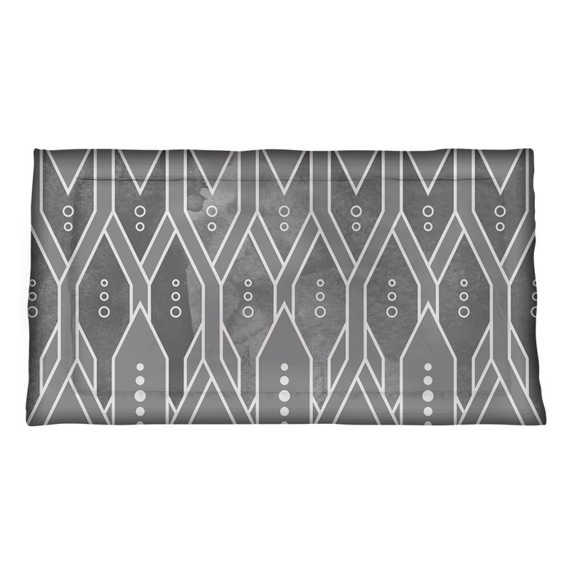Katelyn Elizabeth Polyester Geometric Sham Set, Microfiber, King, Gray
