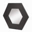 Miroir hexagonal 18,5 "x 18,5" avec cadre en bois, décoration murale pour le couloir de la salle de bain-671808676
