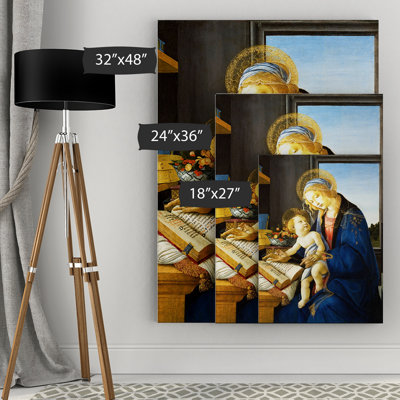 « the madone » par sandro botticelli, reproduction d’art encadrée