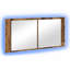 LED Bathroom Mirror Cabinet Washroom Mirror Storage Cupboard Organiser-293357311