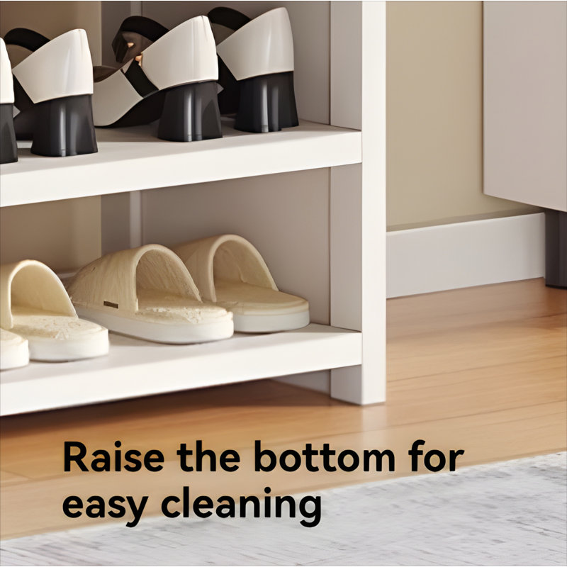 Simple Multi-Layer Bamboo Shoe Rack, No Installation, Foldable Shoe Cabinet, Home Narrow Space Storage