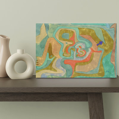 Flying Away 1934 Abstract Classic Colorful Wall Art Print by Paul Klee - Wrapped Canvas Print