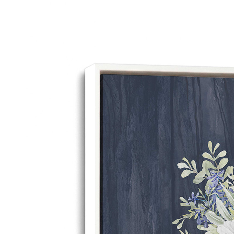 «Touch of Blue» par Cindy Jacobs, reproduction d'art, L 40 x H 30, Blanc, Framed Canvas