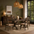Table de salle à manger à tréteaux extensible Crestwood avec chaises rembourrées en X