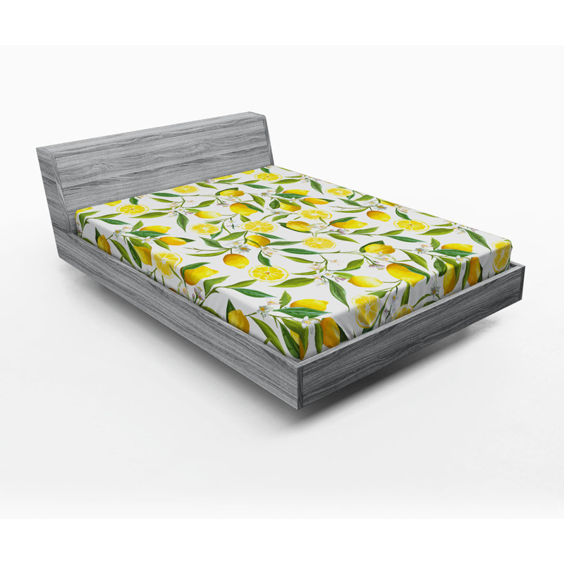 Microfiber Floral Fitted Sheet, Full Fitted Sheet