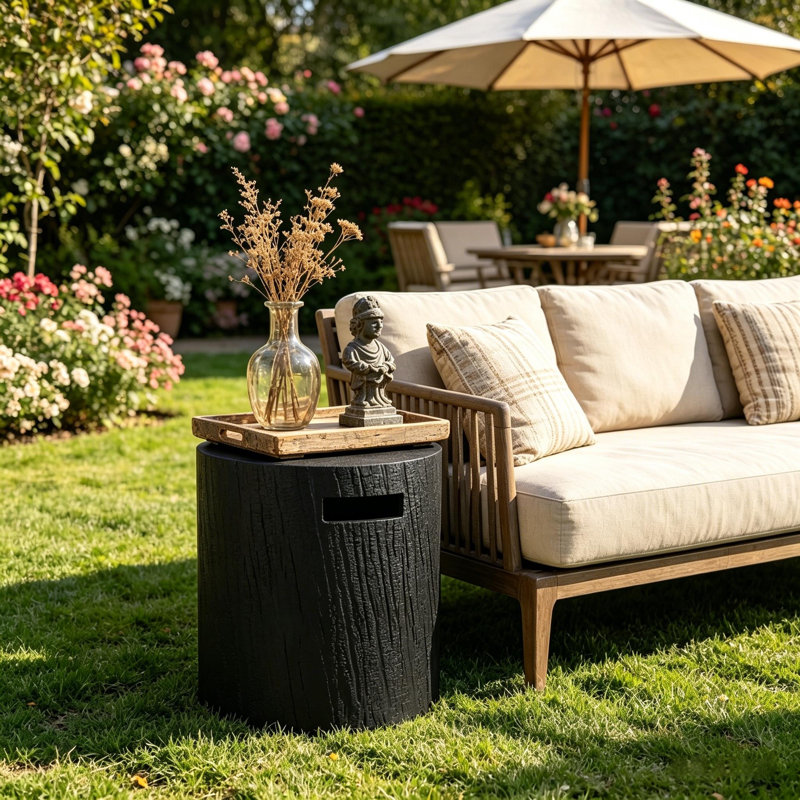 Table d'appoint Romance Blaze, Bois noir