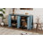 Buffet Cabinet With Storage, 4-Door Retro Wood Sideboard With Distressed Finish And Adjustable Shelves For Dining Room, Kitchen, And Living Room-1819526888