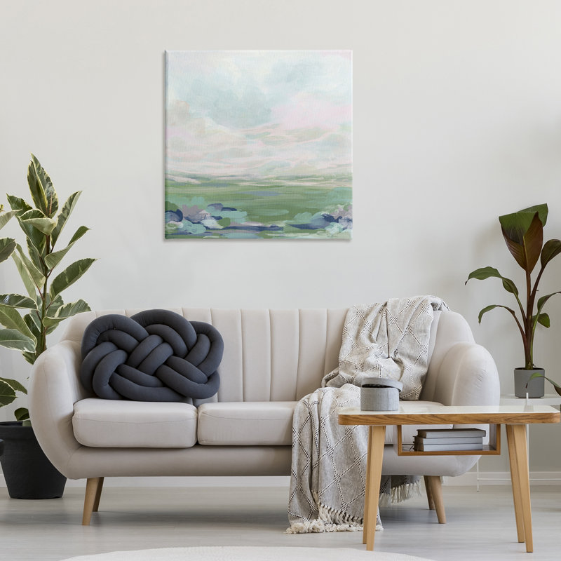 Art mural sur toile Faded Grassland View par June Erica Vess, H 30 po x l 30 po
