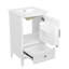 Meuble-lavabo de 20 po avec lavabo, armoire de salle de bain avec porte, tablette de porte et repose-pieds réglables, tiroir blanc-519647470