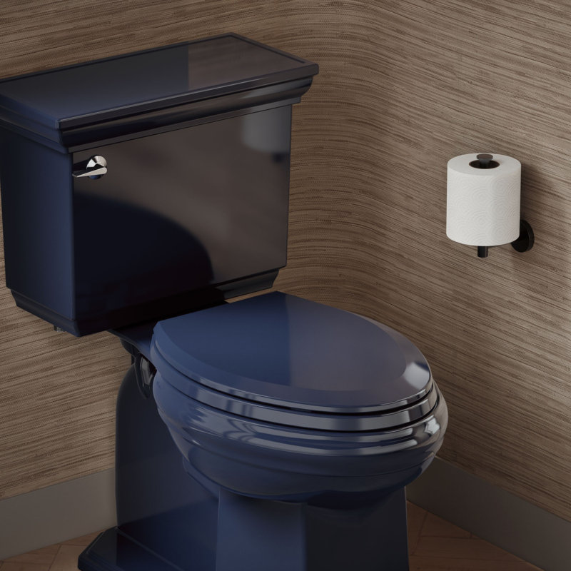 Lustra with Quick-Release Hinges Toilet Seat, Navy, Elongated