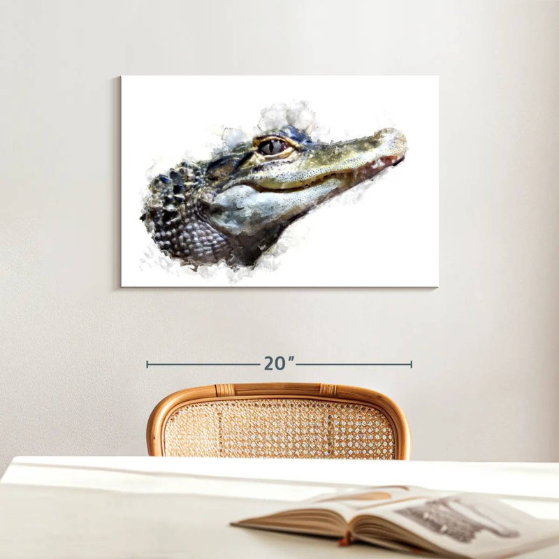 Crocodile Head, 16" H x 24" W