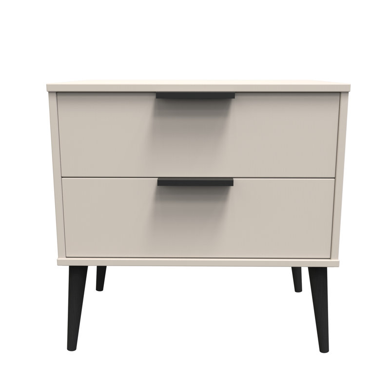 Bonnelle 58cm W Manufactured Wood Bedside Table, Kashmir Matt
