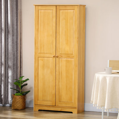 Armoire de rangement Pinewood Kitchen Pantry, armoires autoportantes avec portes et tablettes réglables, mécanisme de fermeture en douceur, meubles de salon et de salle à manger