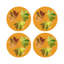 Autumn Leaves Vegan Leather Round Pebble Placemat-140084546