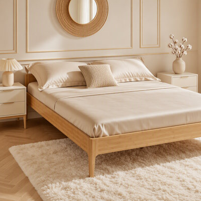 Minimalist Style Platform Bed Frame, No Box Spring Needed