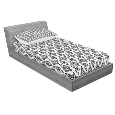 Microfiber Damask Sheet Set