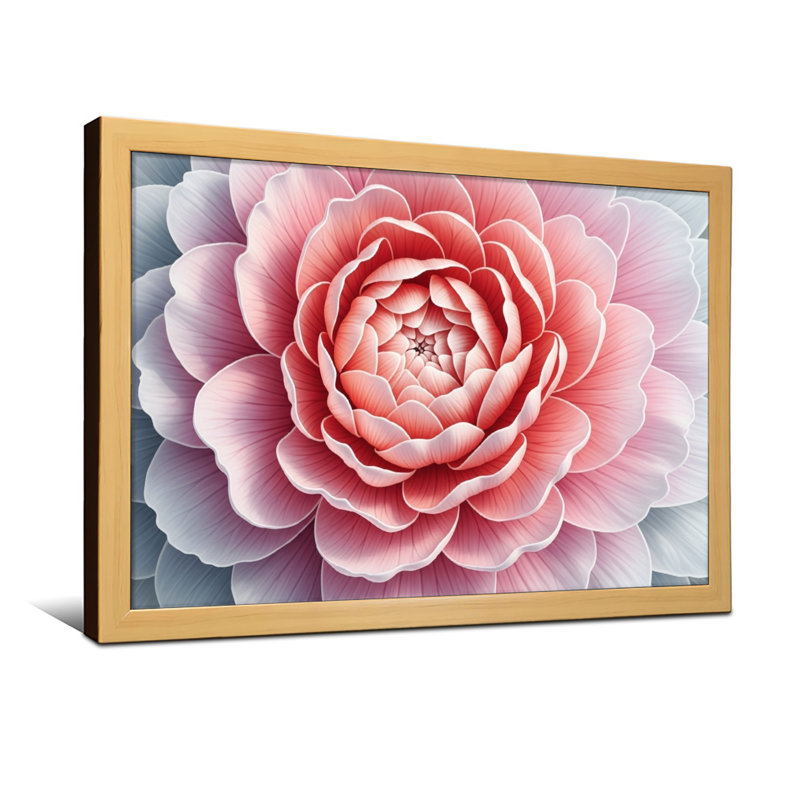 Plantes et fleurs, motif floral rose, H 12 po x l 18 po, Toile tendue, Ne s’applique pas