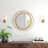 Metal Round Wall Mirror with Overlapping Circles-1134296537