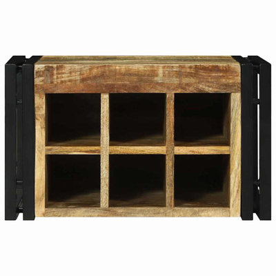 Solid Wood Open Shelving Wine Bottle Rack