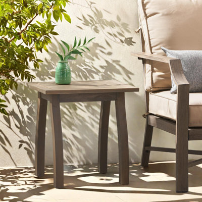 Outdoor Slatted Acacia Wooden Side Table