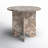 Ronan Round Mable Accent Table with Interlocking Cross Base