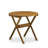 3 Piece Patio Bistro Sets Outdoor Set Includes a Round Acacia Wood Coffee Table and 2 Folding Arm Chairs, Natural Oil