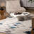 Strathearn Blue and Ivory Southwestern Runner Rug-860181575