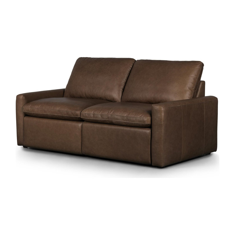 Tillery 78" Upholstered Power Reclining Loveseat, Sonoma Coco Genuine Leather