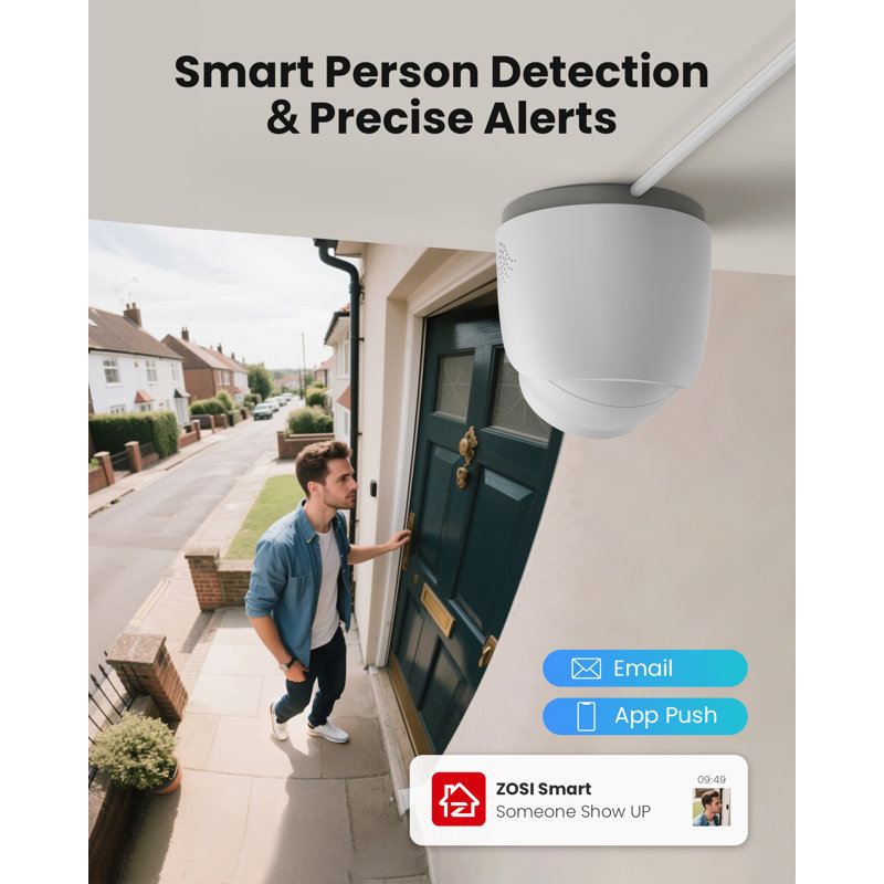 8CH Wired PoE 4MP Outdoor Security Camera System 2TB HDD with Audio, Human Detection, Remote View