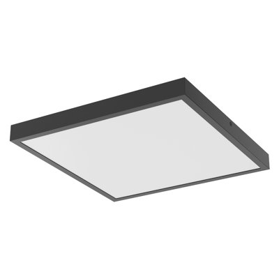 Builder Essential Square LED 15in Flush Mount 30W 2,100 Lumens with 5-CCT Selectability 2700-3000-3500-4000-5000K in Black