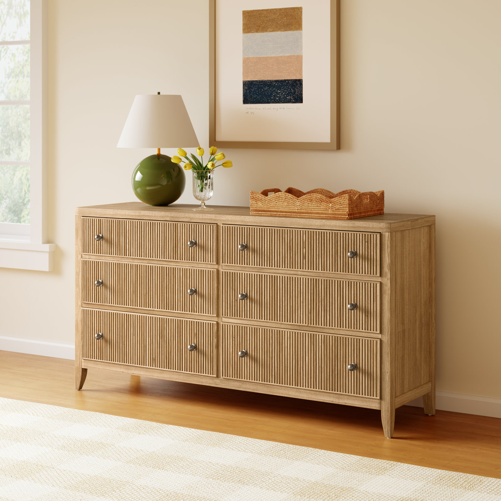Caterina 6-Drawer Dresser, Skylark
