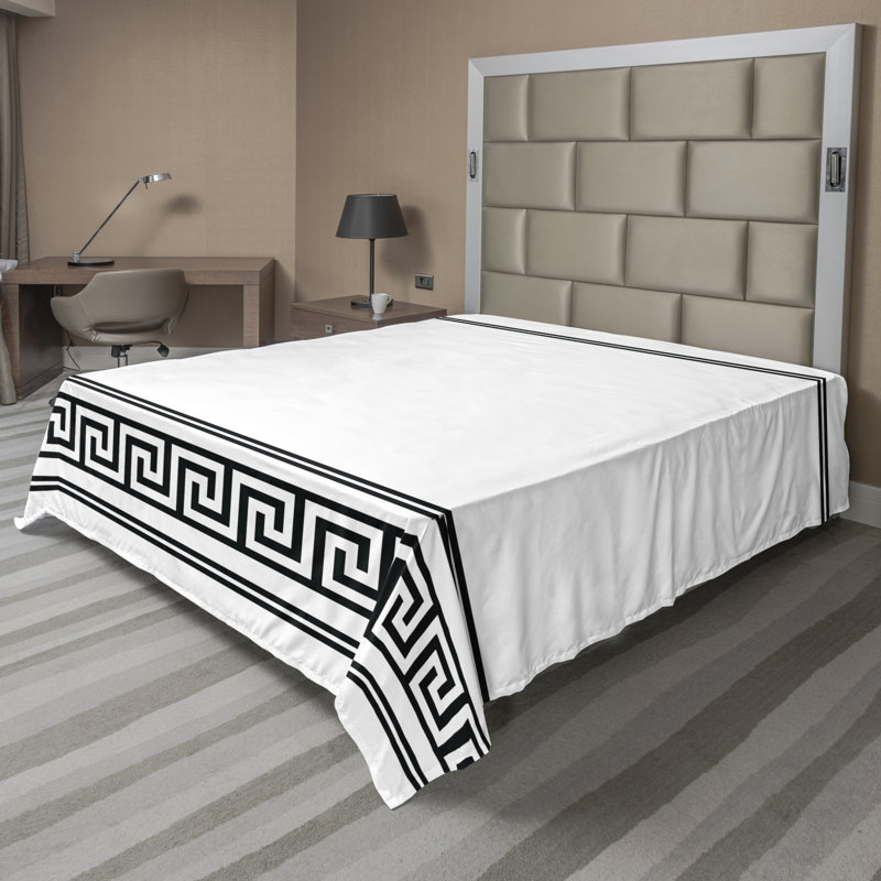 Microfiber No Pattern And Not Solid Color Flat Sheet, Queen Flat Sheet