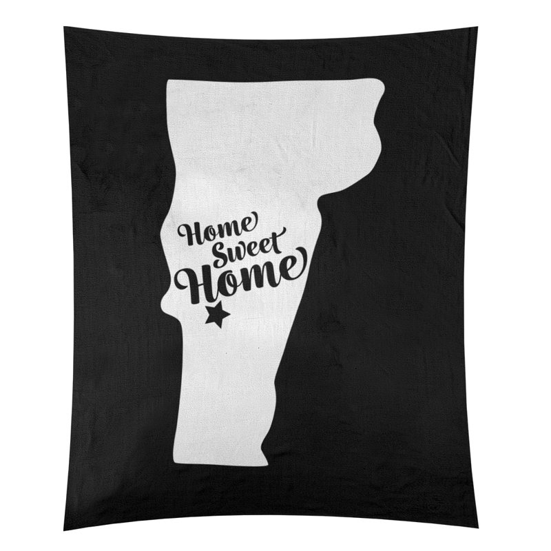 Tapisserie murale Home Sweet Rutland, H 80 po x l 68 po, Noir