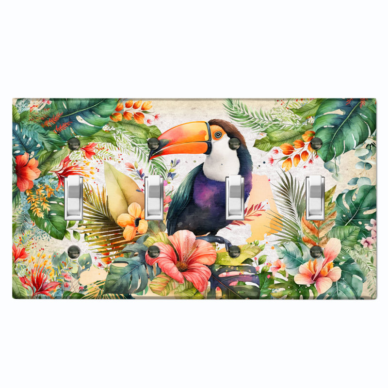 Plaque murale à 4 boutons Toucan
