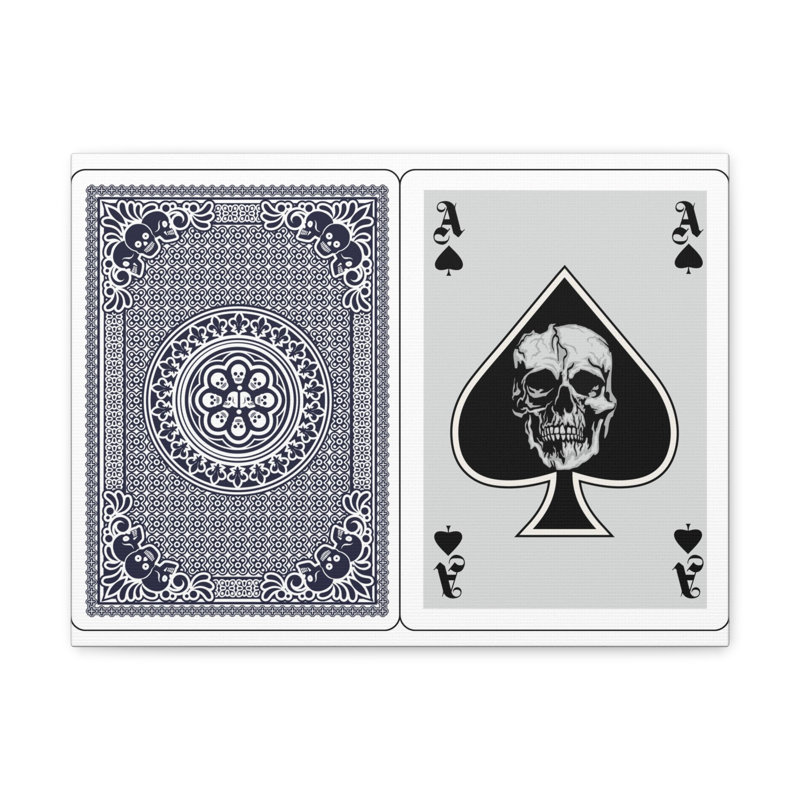 Ace of Spades With Skull, H 12 po x l 16 po
