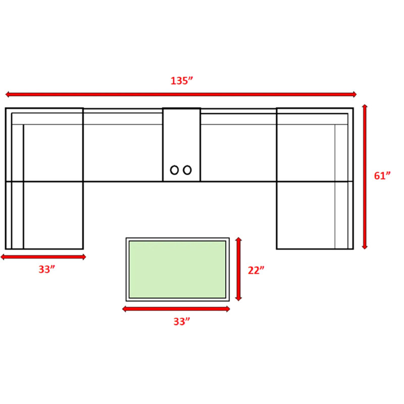 Ensemble de conversation pour canapé d'extérieur pour 4 personnes - pré-assemblé avec coussins