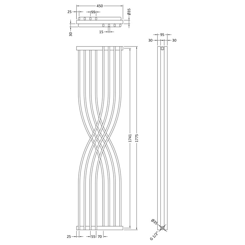 Xcite Vertical Designer Radiator