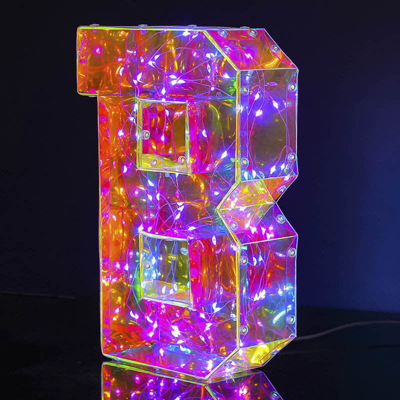 Saint-Valentin 100 perles de lampe à DEL, chiffres d'alphabet lumineux, lumières décoratives, lumières décoratives des fêtes, fête d'anniversaire de mariage
