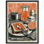 Retro Breakfast Still Life Framed Wall Art Prints - Coffee Toast Kitchen Dining Room-125211720-125211721