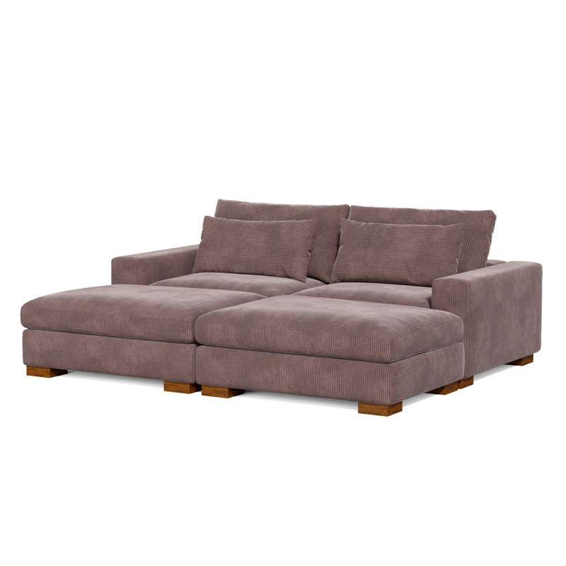 Kingswood 89'' Recessed Arms, Chocolate
