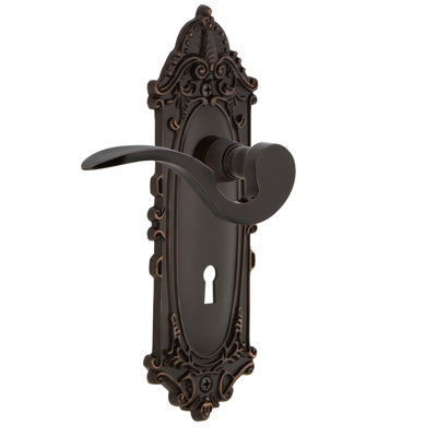 Victorian Plate Passage (Hall & Closet) with Decorative Keyhole and Manor Lever
