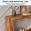 Table console 63 po avec rangement, canapé d'entrée étroit avec grain de bois-1329369348